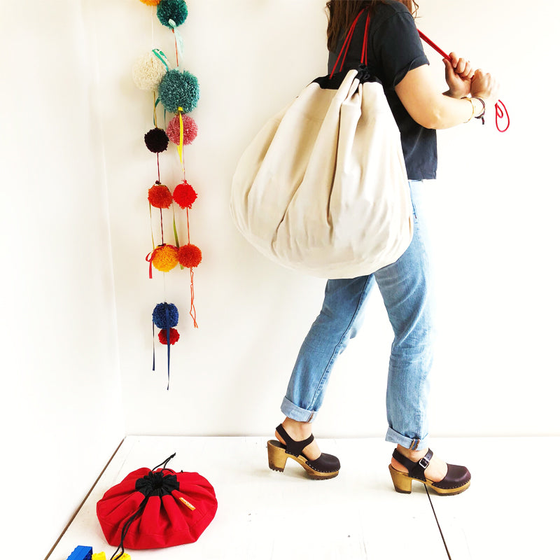 canvas swoop large original drawstring bag for toys