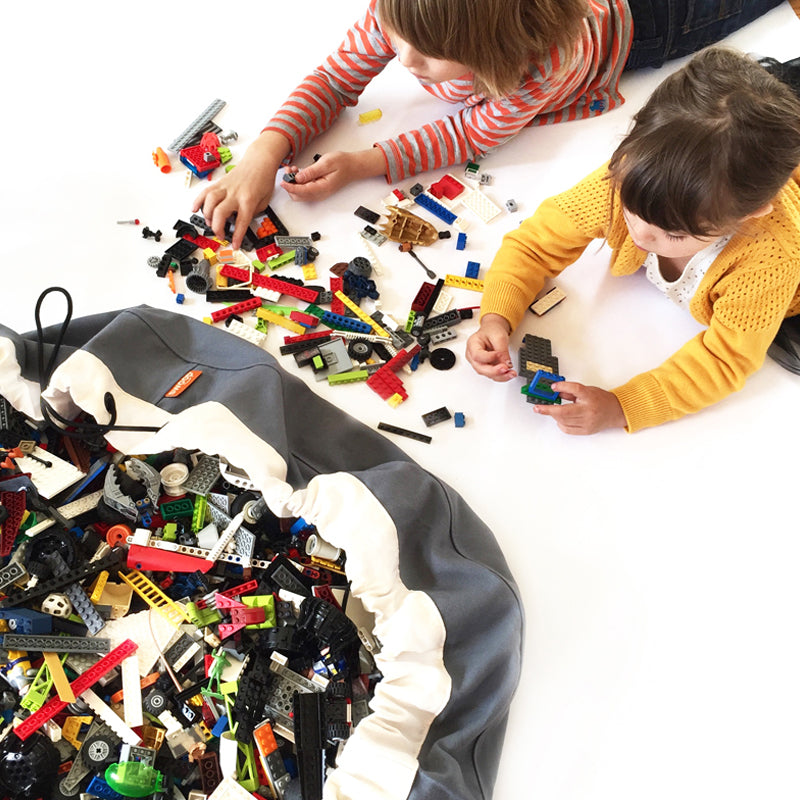 gray swoop bag for lego storage ideas