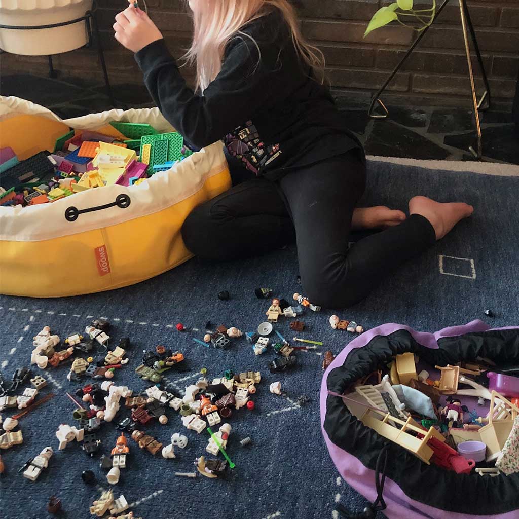 swoop medium sized toy storage bags ideal for small toys like lego bricks, cars, trains polly pockets and sort supplies