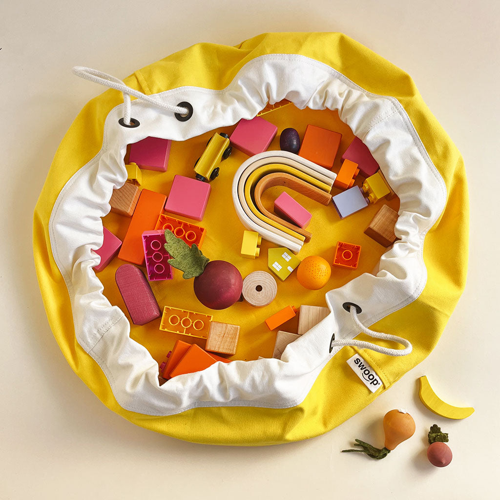 MEDIUM Toy Storage Bags - Sunshine Yellow