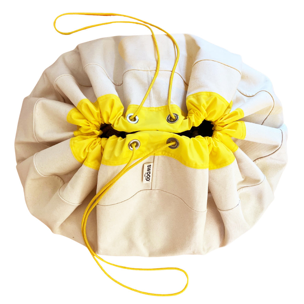 NEW! Classic Edition Large Toy Storage Bag - Yellow + Canvas