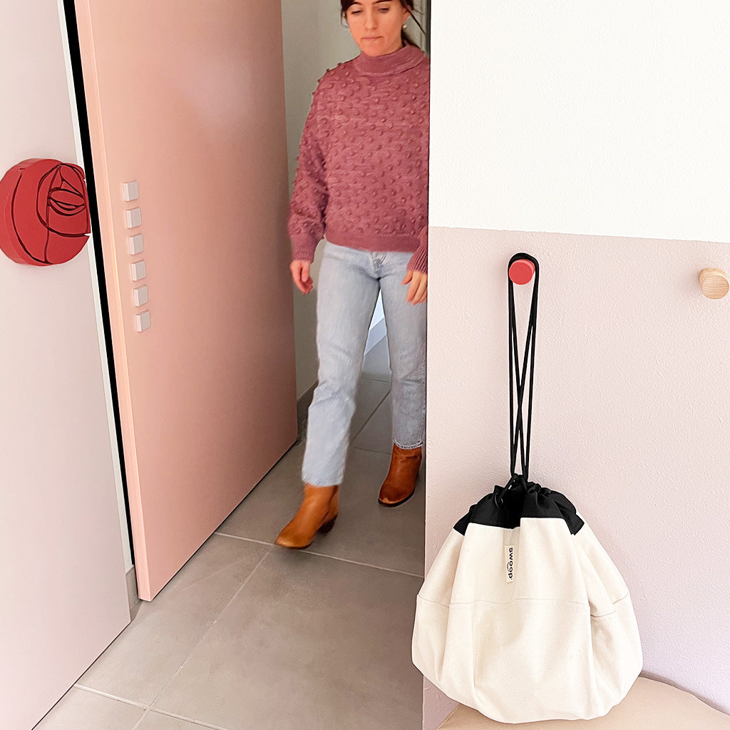 MEDIUM Toy Storage Bags - Silver Gray