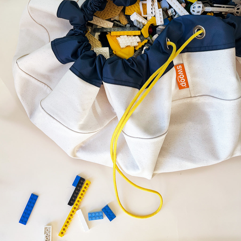 NEW! Classic Edition Large Toy Storage Bag - Navy + Canvas