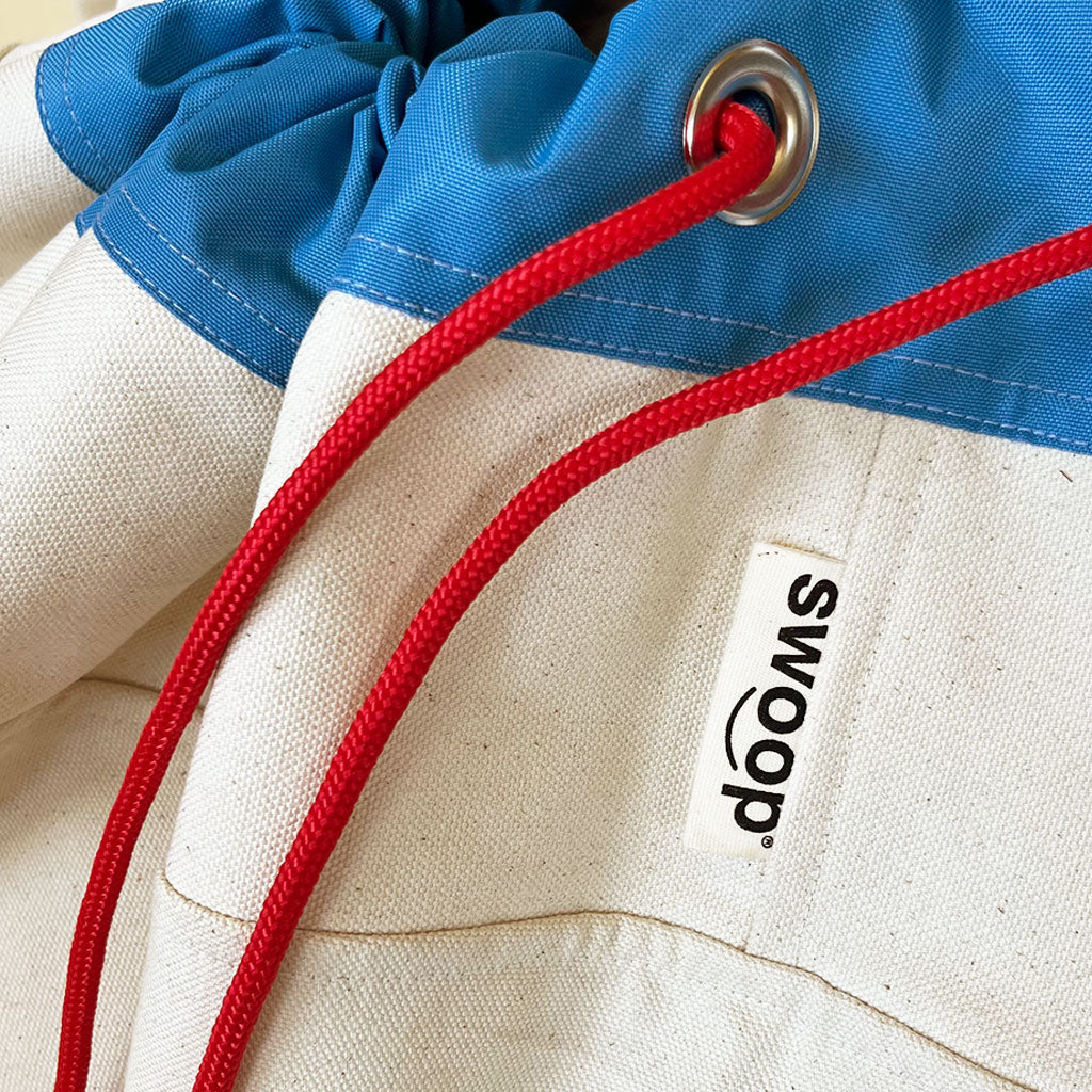 New! Large Toy Storage Bag Classic Edition - Blue + Canvas