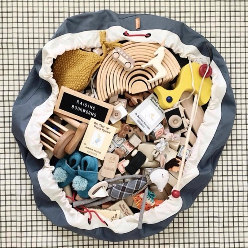 super gray swoop bag for toy storage ideas