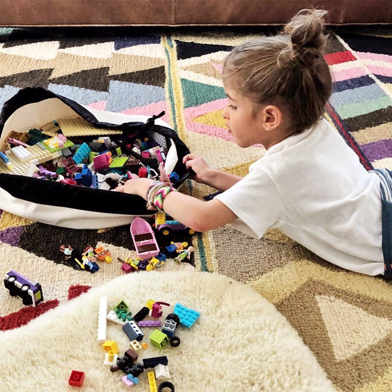 mini canvas swoop bag for lego storage