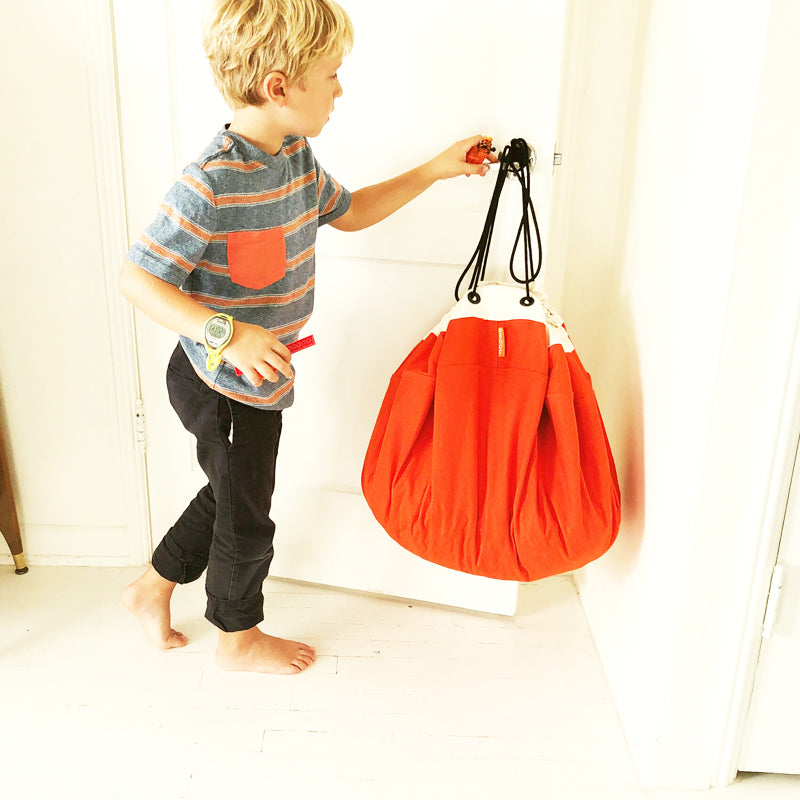 orange swoop bag canvas for toy storage ideas