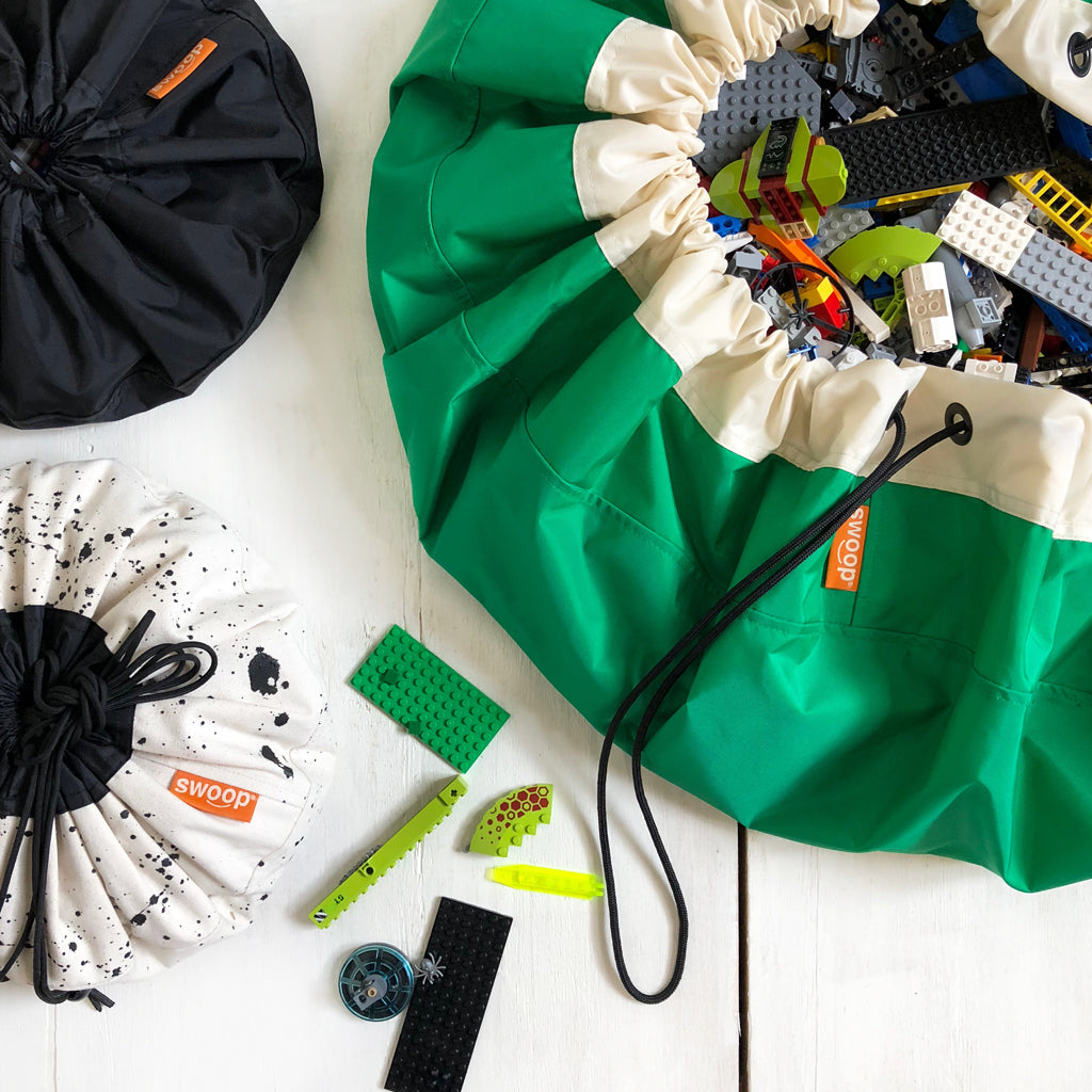 Green Super Swoop Bag for Lego Storage