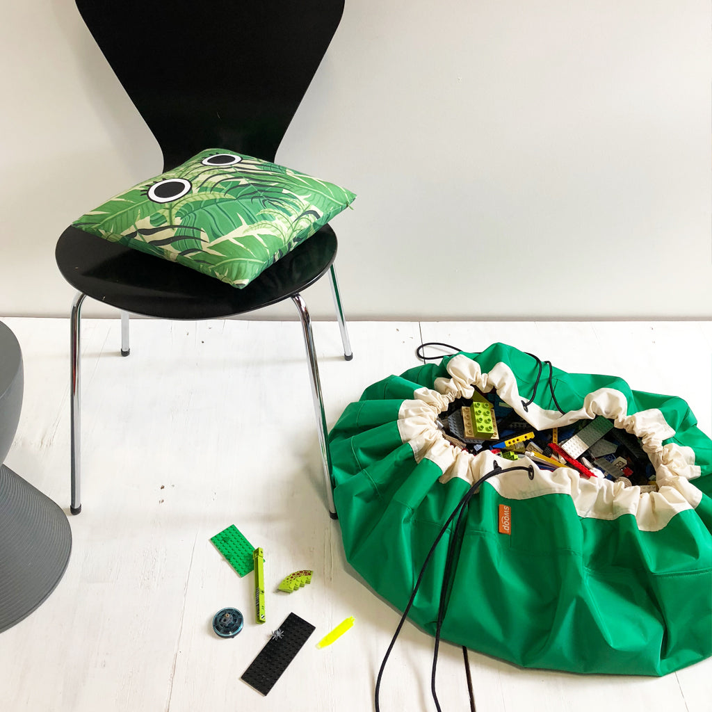 green kids toy storage bag organizer for lego pieces