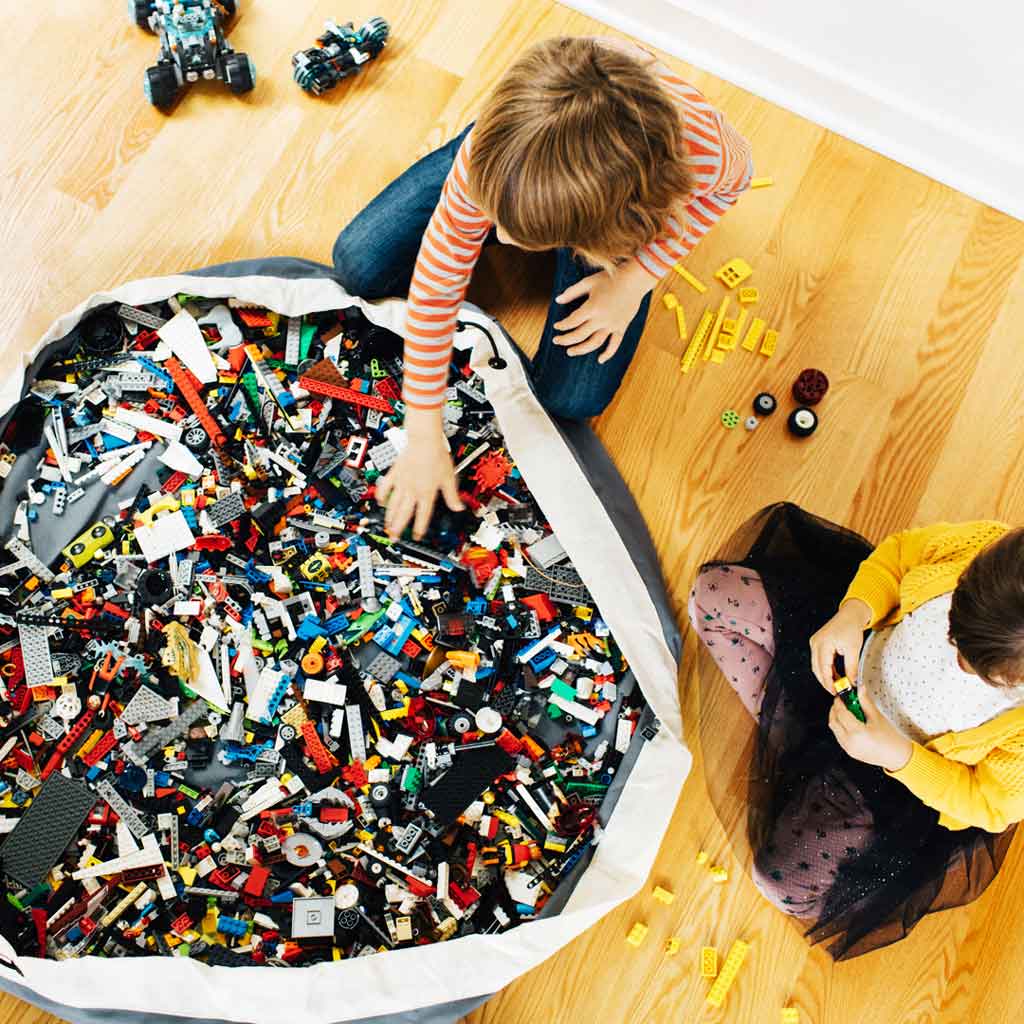 lego aufbewahrung sack GRAY Toy Storage Bag Organizer for LEGO
