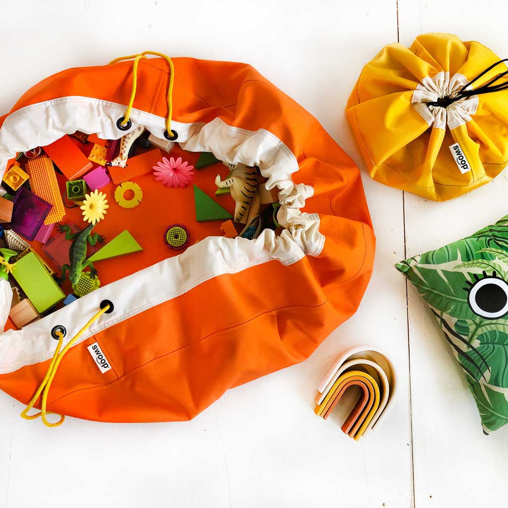 Large Toy Storage Bag - Tangerine (Canvas)