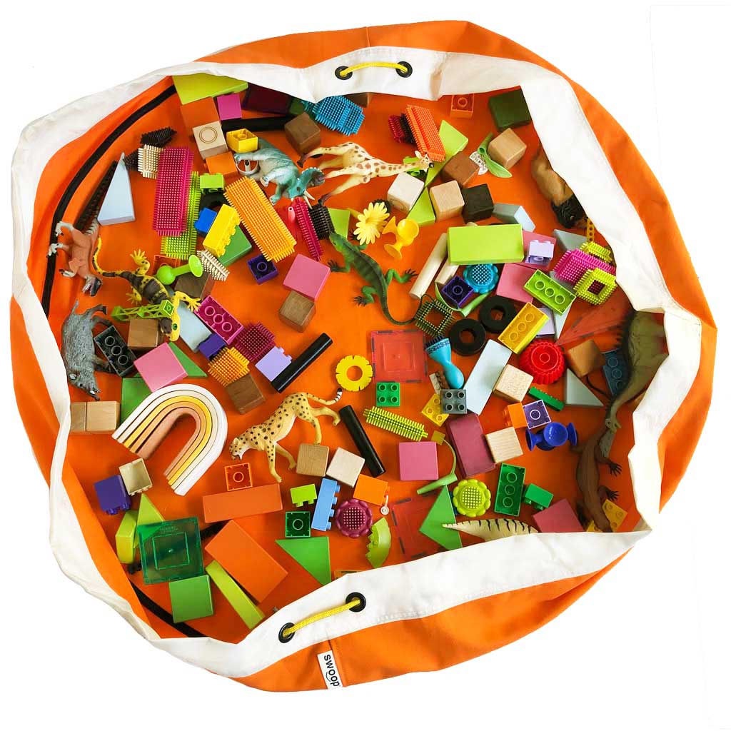 Large Toy Storage Bag - Tangerine (Canvas)