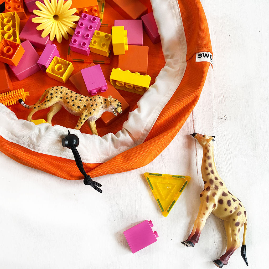 Mini Toy Bag - Tangerine (Canvas)