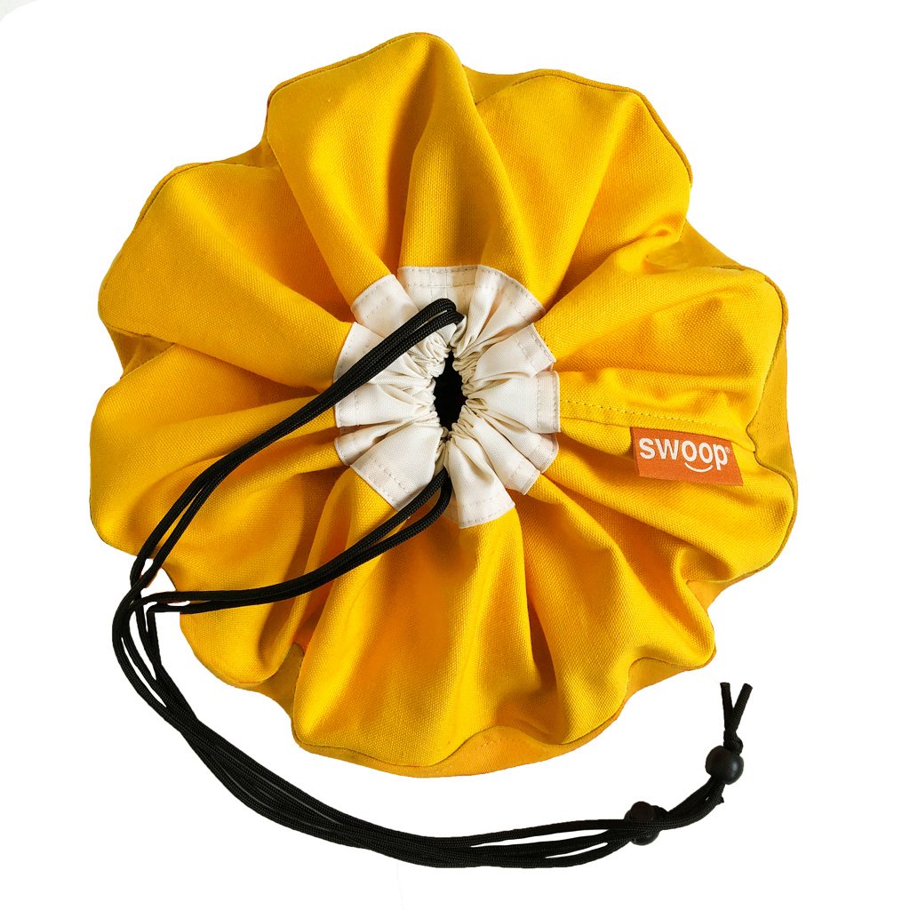 mini swoop yellow bag canvas