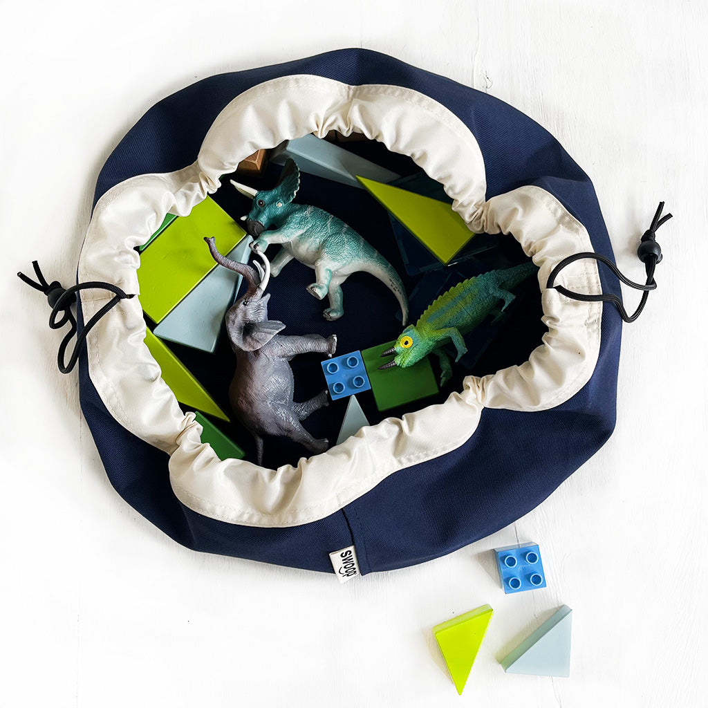 Mini Toy Bag - Navy (Canvas)