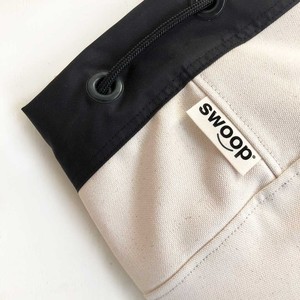 Large Toy Storage Bag - Cream/Black