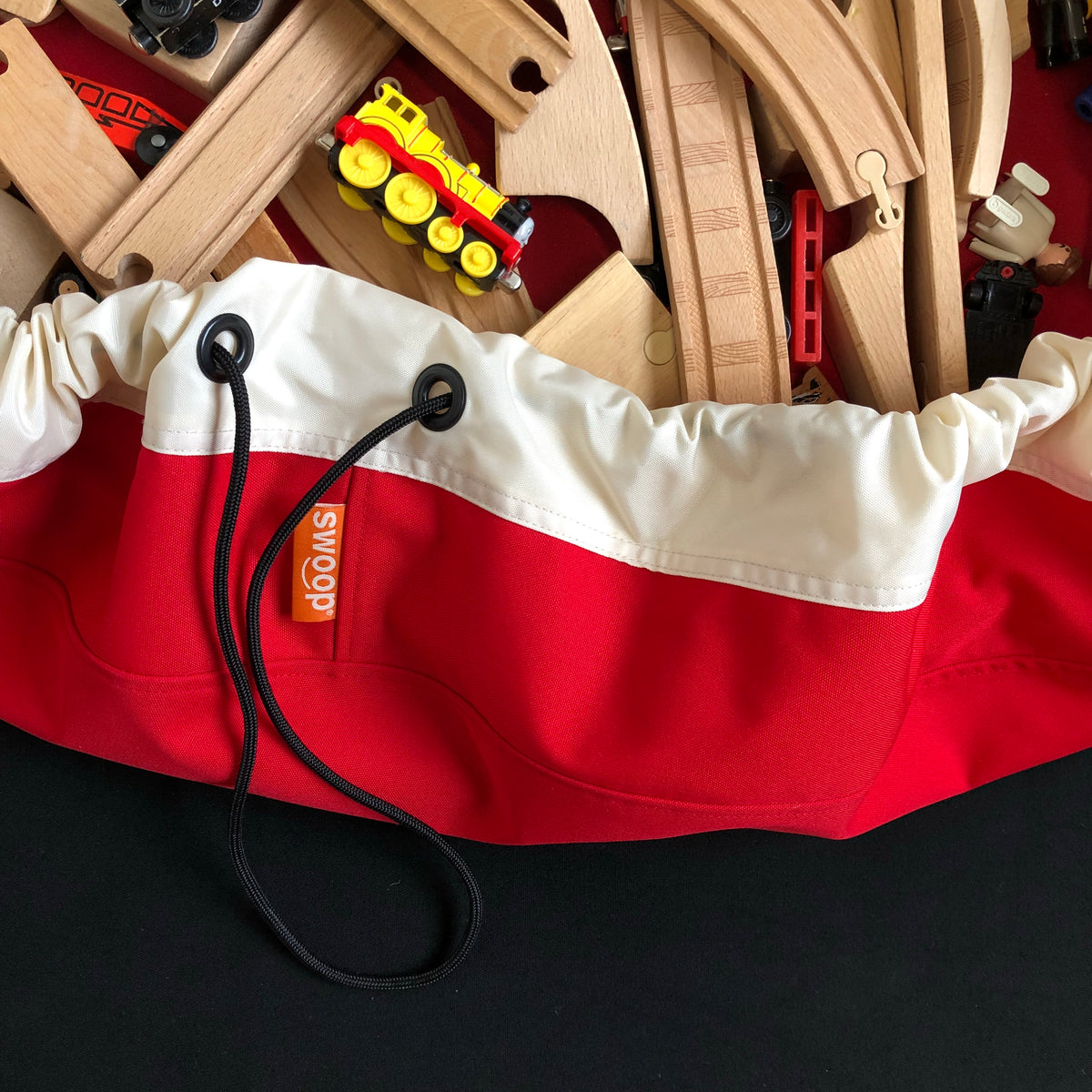 red swoop toy storage bags